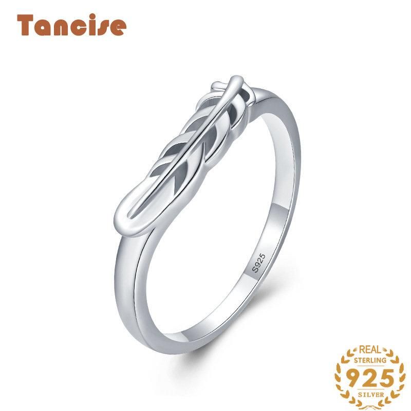  Tancise Classic Zircon Silver Ring Ladies Jewelry Wedding Promise Party Gift_voghion.com