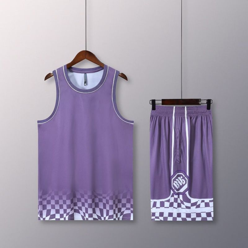Live 2023 New Basketball Suit Set for Men's Training, Running, Fitness, Breathable, Sweatwicking Sports Printed_voghion.com