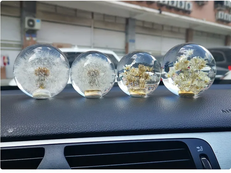 JDM Voiture Cristal Tête de Vitesse Modification Personnalité Universelle Pissenlit Créatif Manuel Levier de Vitesse Automatique_voghion.com