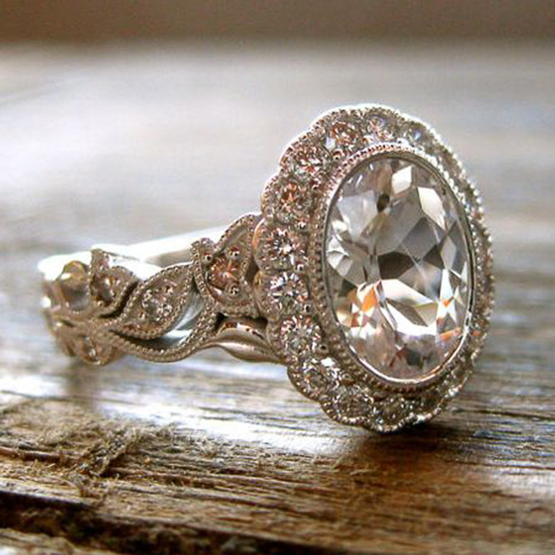 Anillo de lujo con flor Cao Shi Sheen con diamantes redondos de circón y baño de cobre para mujer_voghion.com