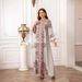 Verve 2406 Kaftan mit Rundhalsausschnitt, hochdichter, mit Strasssteinen besetzter, bedruckter muslimischer Damenrobe, elegantes Kleid_voghion.com