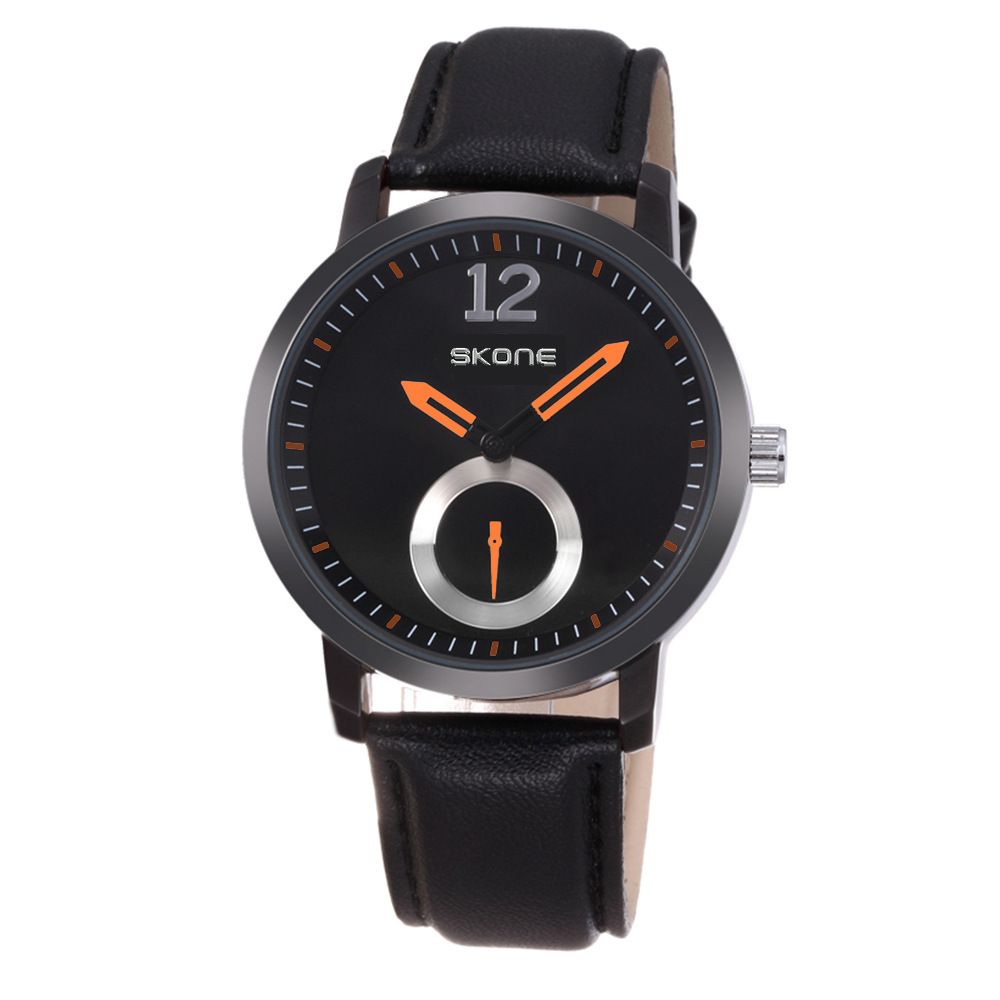 Orologio da polso al quarzo da uomo con cinturino in pelle e quadrante digitale alla moda_voghion.com