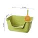 Toilettes semi-fermées à emporter de grande taille, bac à excréments anti-éclaboussures extra large, avec pelle à litière pour chat incluse_voghion.com