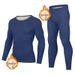 Men's Thermal Underwear Set With Fleece Lining, Thickened And Warm, Large Size, Winter Base Layer, Long Johns_voghion.com