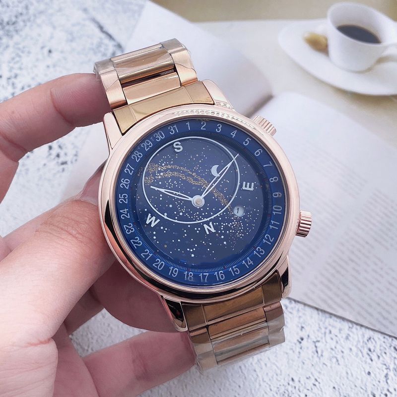 Montre à quartz pour homme Baida Starry Sky Edition Gentleman avec bracelet en acier inoxydable_voghion.com