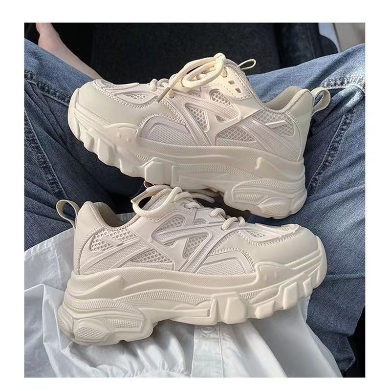 Thick soled height enhancing dad shoes for women 2024 summer Korean version new versatile sports casual single shoes ins trend_voghion.com