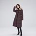 Longline Belted Puffer Coat With Detachable Faux Fur Trim – Winter Trench-Style Quilted Jacket (4 Office-to-Event Colors)_voghion.com