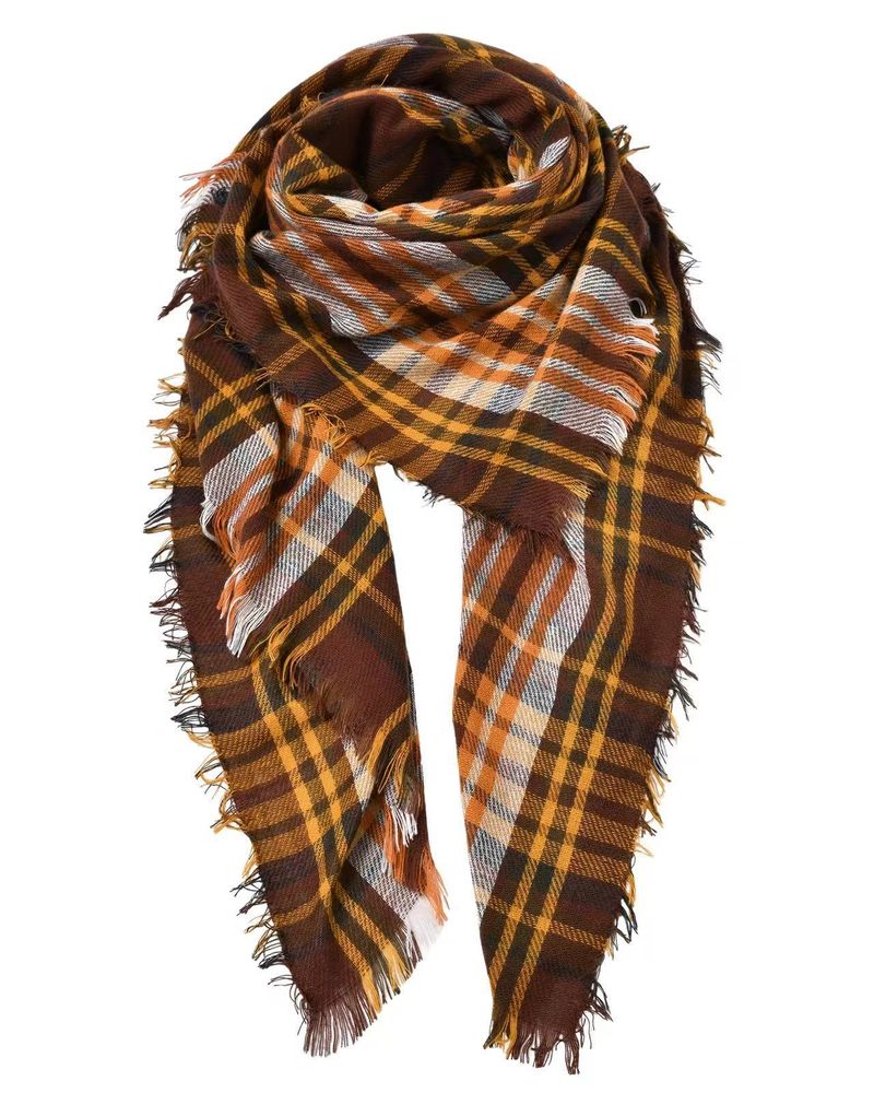 Sciarpa quadrata a quadri unisex autunno e inverno 48_voghion.com