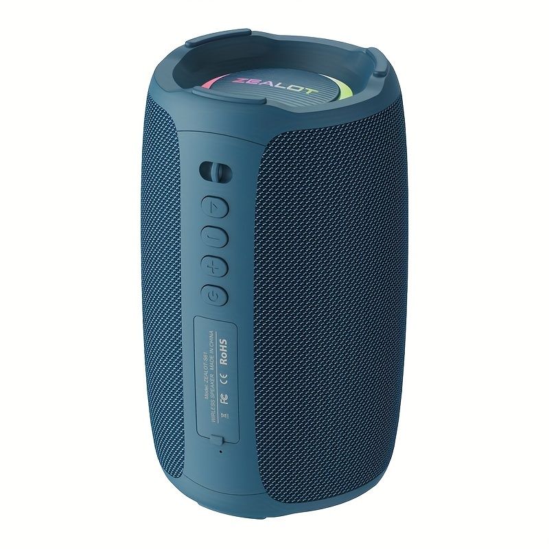 Difuzor wireless ZEALOT S61 cu sunet stereo de 20 W, difuzoare portabile de exterior cu wireless 5.2, timp de redare 6 ore, lumină RGB, baterie de 3000 mAh, dublă_voghion.com