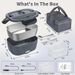 1.5L 304 Stainless Steel Heated Lunch Box 80w Car Dual Use Set_voghion.com