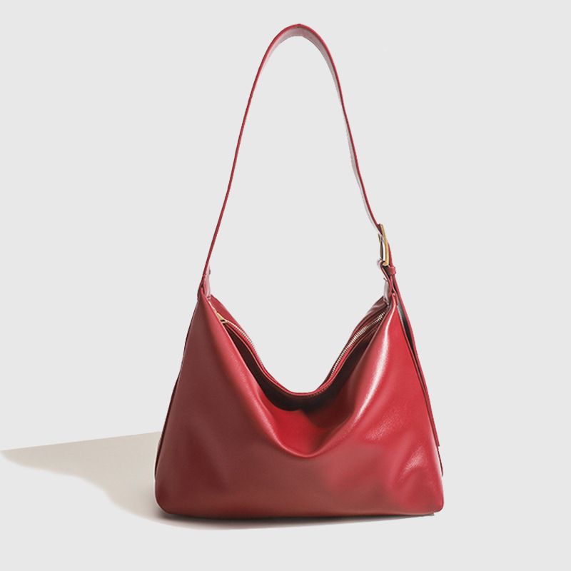 Solid color commuting for women with high appearance large capacity, wide shoulder strap tote bag, Korean version,_voghion.com