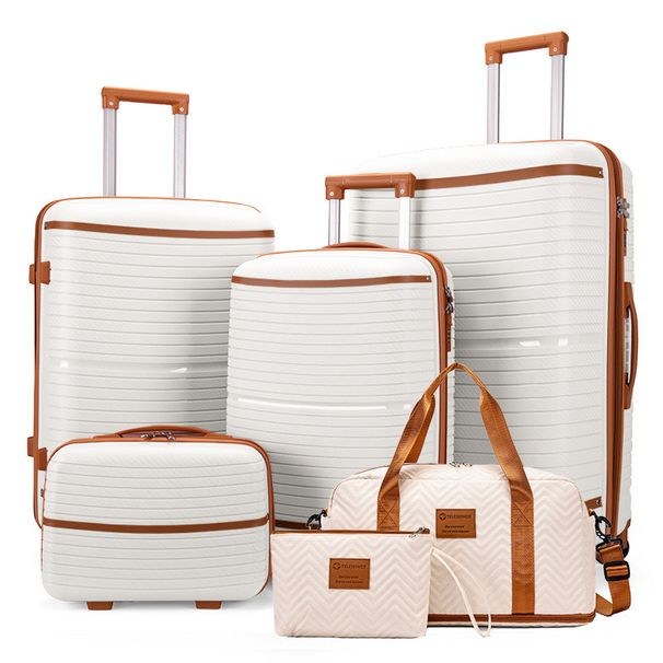 PP-Trolley 20/24/28 Zoll Hartschalen-Erweiterbares Gepäck Mit TSA-Schloss, Spinner-Rädern Und Wasserabweisendem Design Für Die Reise_voghion.com