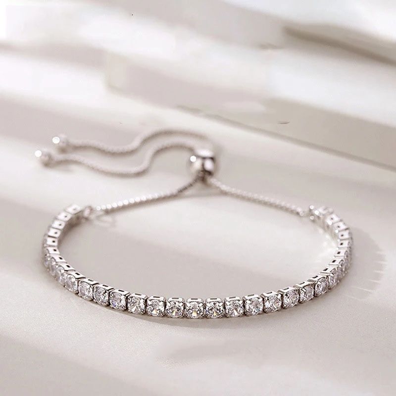 Venus Adjustabl Sterling Sie Bracelets for Women Party Accessories Trendy Elegant Sparkling Zircon Bride_voghion.com
