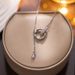 New Live Hot Selling Tassel Double Ring Pendant Titanium Steel Necklace Female No Fading Niche Simple Design Clavicle Chain_voghion.com