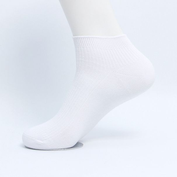 Herrenbekleidung Baumwolle einfarbig Mode einfache Mesh atmungsaktive Sport Freizeit niedrige kurze Röhrenbootssocken_voghion.com