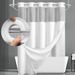 Home Furniture Hot Selling Hook Free Shower Curtain Set Double Layer (with Lining) Removable White Waffle Shower Curtain_voghion.com