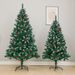 Flocked Pinecone Pre-Lit Artificial Christmas Tree With Auto Shaping – 1.2M/1.5M/1.8M/2.1M For Home, Hotel & Commercial Decor_voghion.com