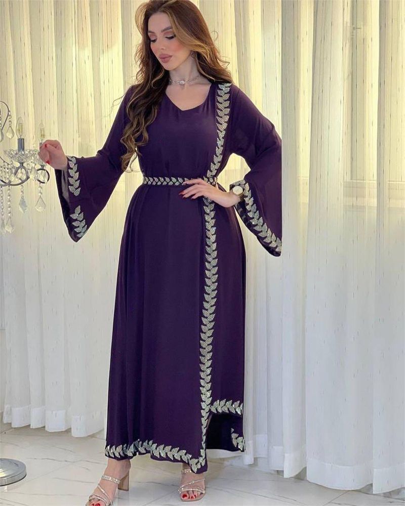 Women's Clothing Middle East hot diamond dress women's clothing new long skirt robe women's clothing_voghion.com