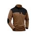 Herren-Sweatshirt mit Waffelstrick und Stehkragen – Langärmliges Freizeitoberteil mit europäischer Passform, Thermo-Strukturpullover für den Herbst (Khaki/Schwarz/Grau/Rot/Grün)_voghion.com
