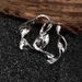 Orecchini a cerchio intrecciati irregolari in argento sterling S925, leggeri, di lusso, alla moda, dal design geometrico per le donne. Orecchini di design di nicchia alla moda._voghion.com