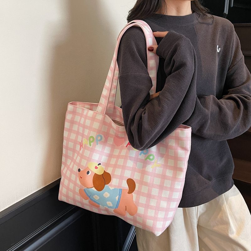 New Women's 2025 Large Capacity Handbag Students, Book-Carrying Cloth For Work Commute, Single Shoulder Canvas Bag_voghion.com