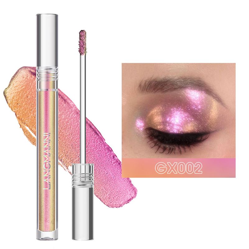 Multichromer flüssiger Lidschatten, 1 Stück Glitzer, metallisch, bunt, hochpigmentiert, langanhaltend, nicht fettend, Chamäleon-Lidschatten-Makeup_voghion.com