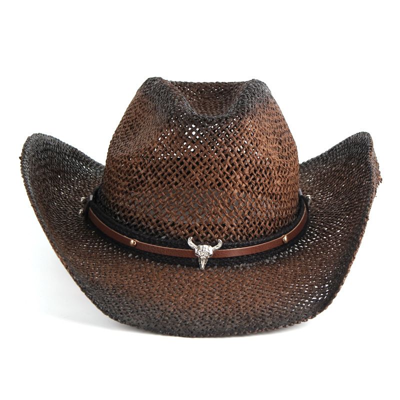 2024 lente klassieke heren en dames vintage western cowboy strohoed outdoor mode veelzijdige zonnescherm hoed jazzhoed prachtig cadeau_voghion.com