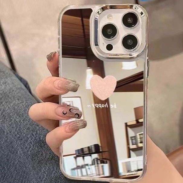 Ein rosa Herz ist passend für die Handyhülle iPhone15promax 14pro simple 13promax._voghion.com