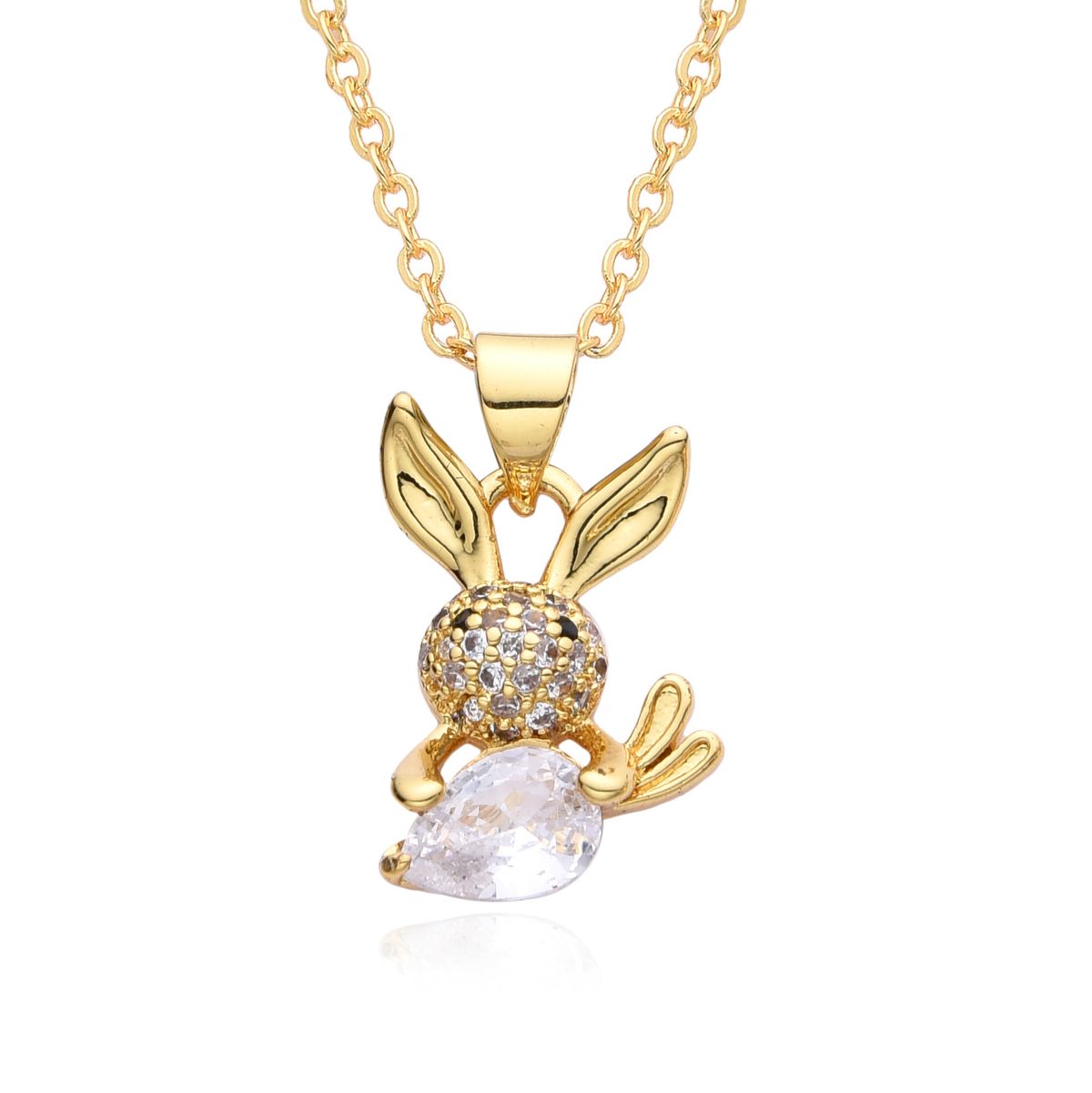 Damesmykkesett Mote Nytt Produkt Mikroinnlagt Zirkon Geitehode Trendy Personlighet Dyrehode Anheng Halskjede_voghion.com