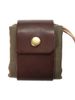 Folded Cowhide Ing Canvas Outdoor Portable Cosmetics Bag_voghion.com