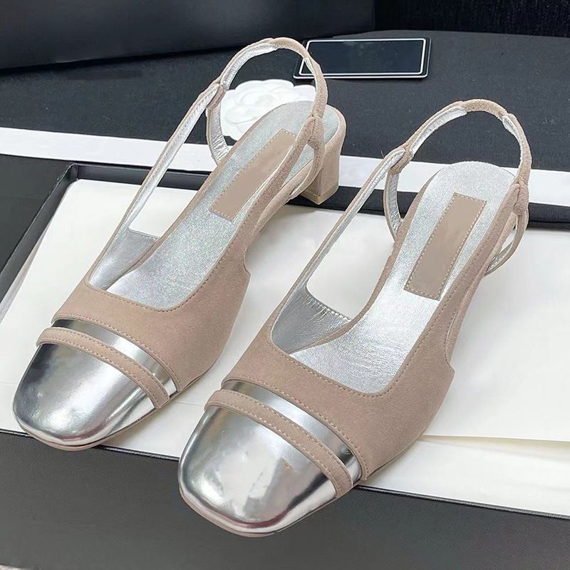 Dongguan Goods~Early Spring New Small Fragrant Style Mary Jane Genuine Leather Frosted Square Head Back Hollow Thick_voghion.com