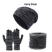 Gestrickt für Männer und Frauen, Herbst-Winter-verdickte Mütze mit Fleece, Schal und Handschuhen, dreiteiliges Set_voghion.com