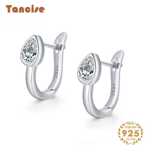 Tancise Orecchini pendenti con zirconi d'argento per le donne Regali per feste di matrimonio_voghion.com