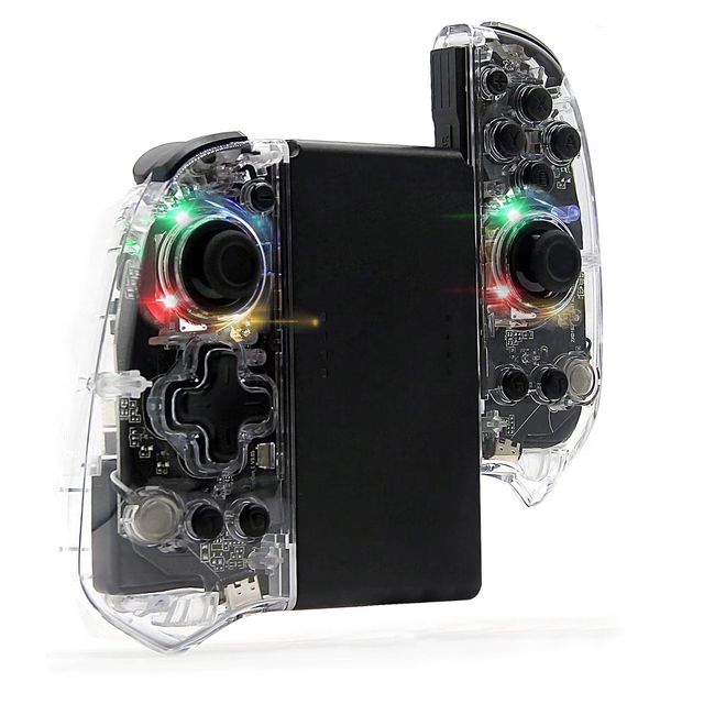 Για χειριστήριο αφύπνισης Joypad Nintendo Switch, χειριστήριο αφύπνισης Joystick, αυτόματη ενεργοποίηση, λειτουργία χαρτογράφησης Gamepad, συμβατό με Nintendo Switch/Lite/OLED_voghion.com