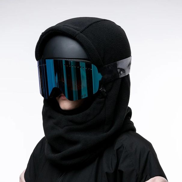 Ski Helmet Cover Windproof Face Mask Ear Protection Integrated Hat Thickened Warm Autumn Winter Cycling Headgear_voghion.com