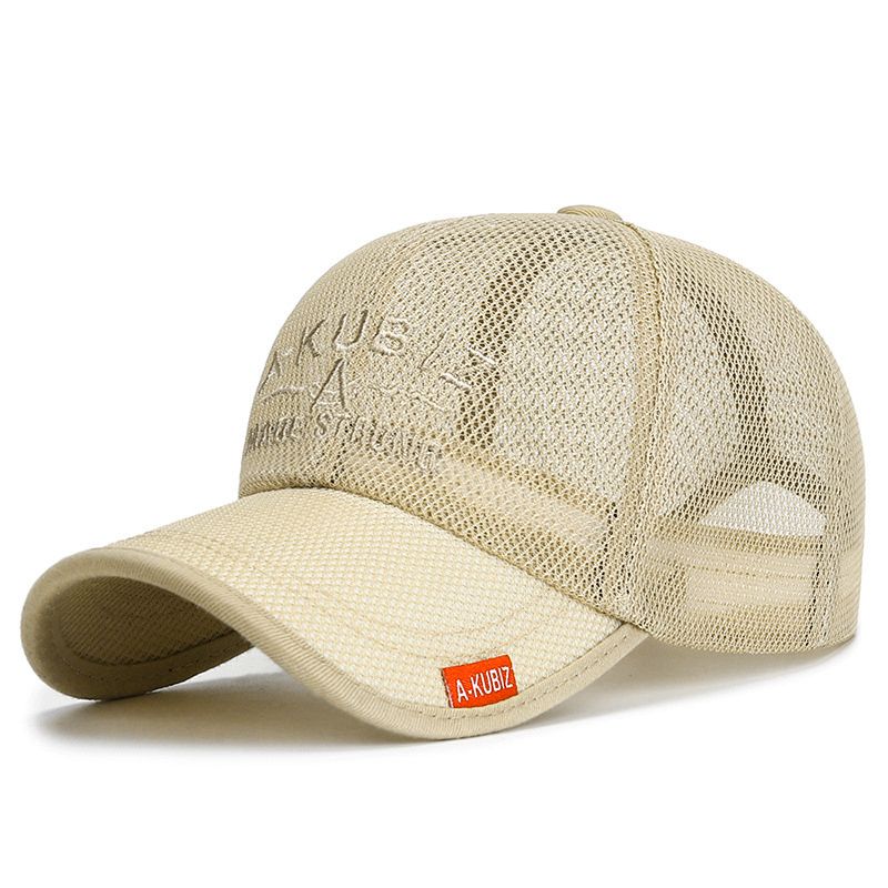 Gorra de béisbol de verano para hombre, de malla completa, transpirable, de secado rápido, para senderismo, golf, ajustable, gorra de camionero_voghion.com