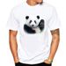 Unbeatable Quality 2024 Panda Flower Pattern Printed Men's T-shirt Loose Short Sleeve_voghion.com