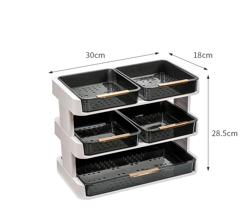 Multifunctionele zijwand, stapelbare opberglade met meerdere lagen, huishoudelijke hotpotlade, aan de muur bevestigde reserveschaal_voghion.com