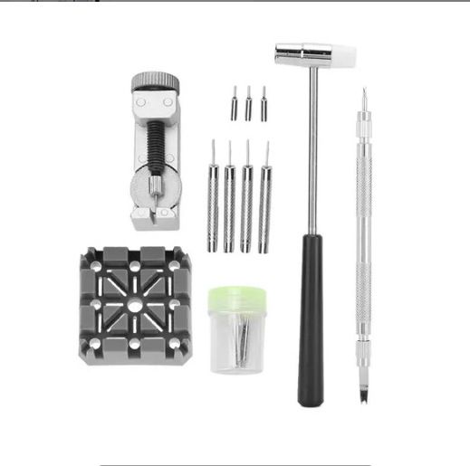 Juego de herramientas de reparación de relojes de 296 piezas para quitar la correa del reloj, cortar la correa del reloj, hacer horquillas, limpiar el reloj, juego combinado multiusos_voghion.com