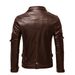 Herrenbekleidung 2024 Herbst und Winter neue personalisierte Slim Fit Lederjacke mit mehreren Taschen und Reißverschluss für Herren_voghion.com