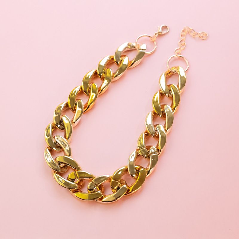 Preço especial de resina colorida corrente pet gato grande médio pequeno cão valentão colar de ouro rosa_voghion.com