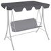 Replacement Canopy for Garden Swing Anthracite 74"/66.1"x43.3"/57.1"_voghion.com