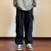 Men Flap Pocket Drawstring Waist Cargo Pants_voghion.com
