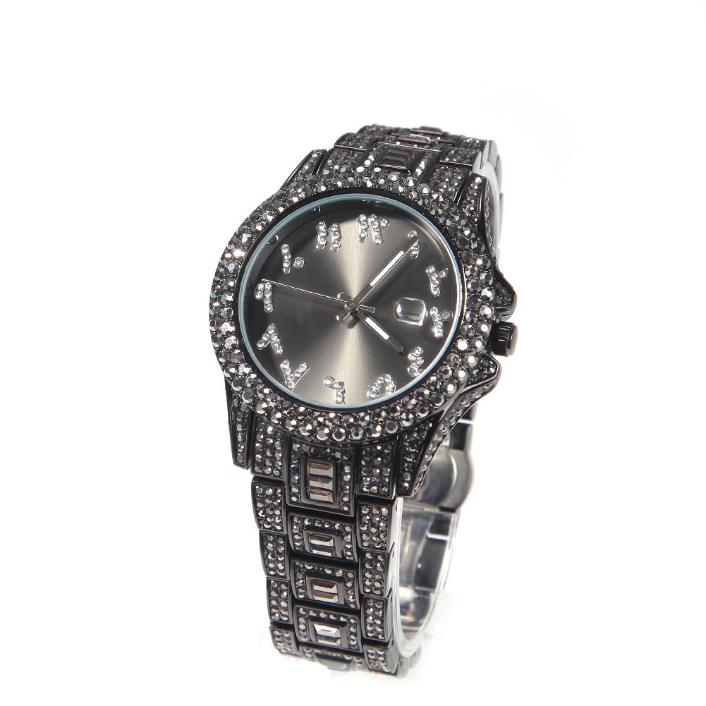 HypeBeats Men's Hip-Hop Watch - Colorful Mosaic Dial With 60 Zircon Stones_voghion.com