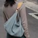 Women's Crossbody Bags Blue-green Washed Denim Joker Casual Large-capacity Shoulder Slung Tote Bag Girl_voghion.com