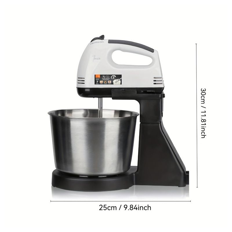 Mini Electric Hand Mixer, Desktop Cream Whisk & Dough Blender For Baking Cake, 150W, EU Plug_voghion.com