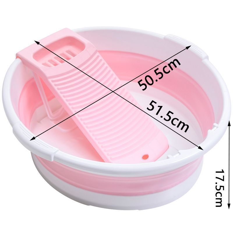 Foldable Large With Washboard Household Basin For Students Dormitory Baby Infant Laundry Tub_voghion.com