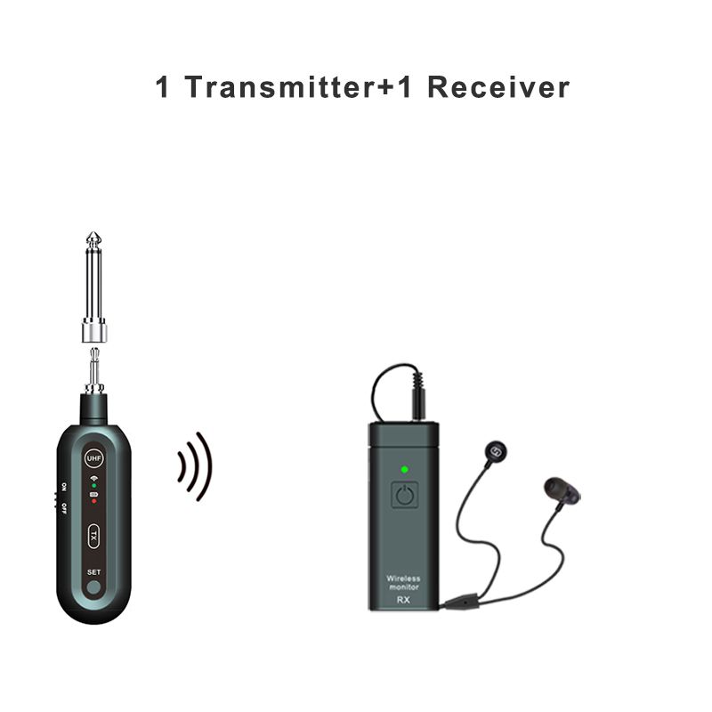 Sistema di monitoraggio auricolare mono wireless per accompagnamento musicale sul palco, voce dell'ospite, ritorno in tempo reale, UHF_voghion.com
