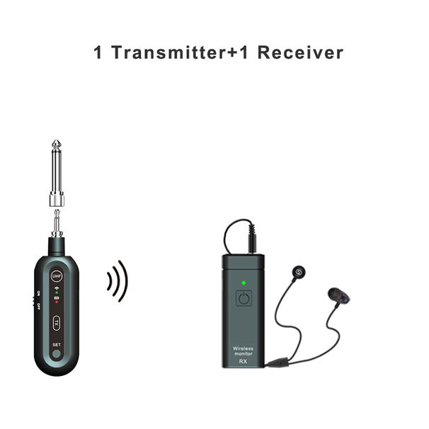 Sistema di monitoraggio auricolare mono wireless per accompagnamento musicale sul palco, voce dell'ospite, ritorno in tempo reale, UHF_voghion.com