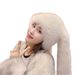 Peluche con orecchie extra lunghe da donna, stile coreano, stile cross-border, stile celebrità, in visone e velluto, per esterni_voghion.com